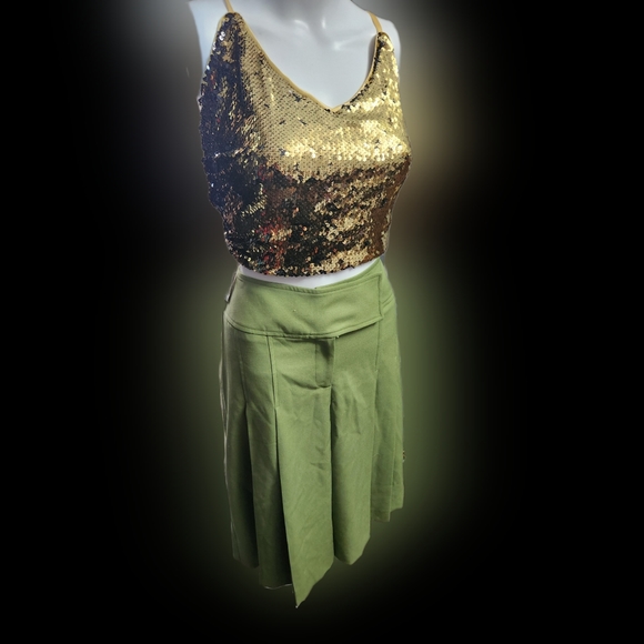 Vintage Dolce & Gabbana culottes / pants NWT olive green size 42